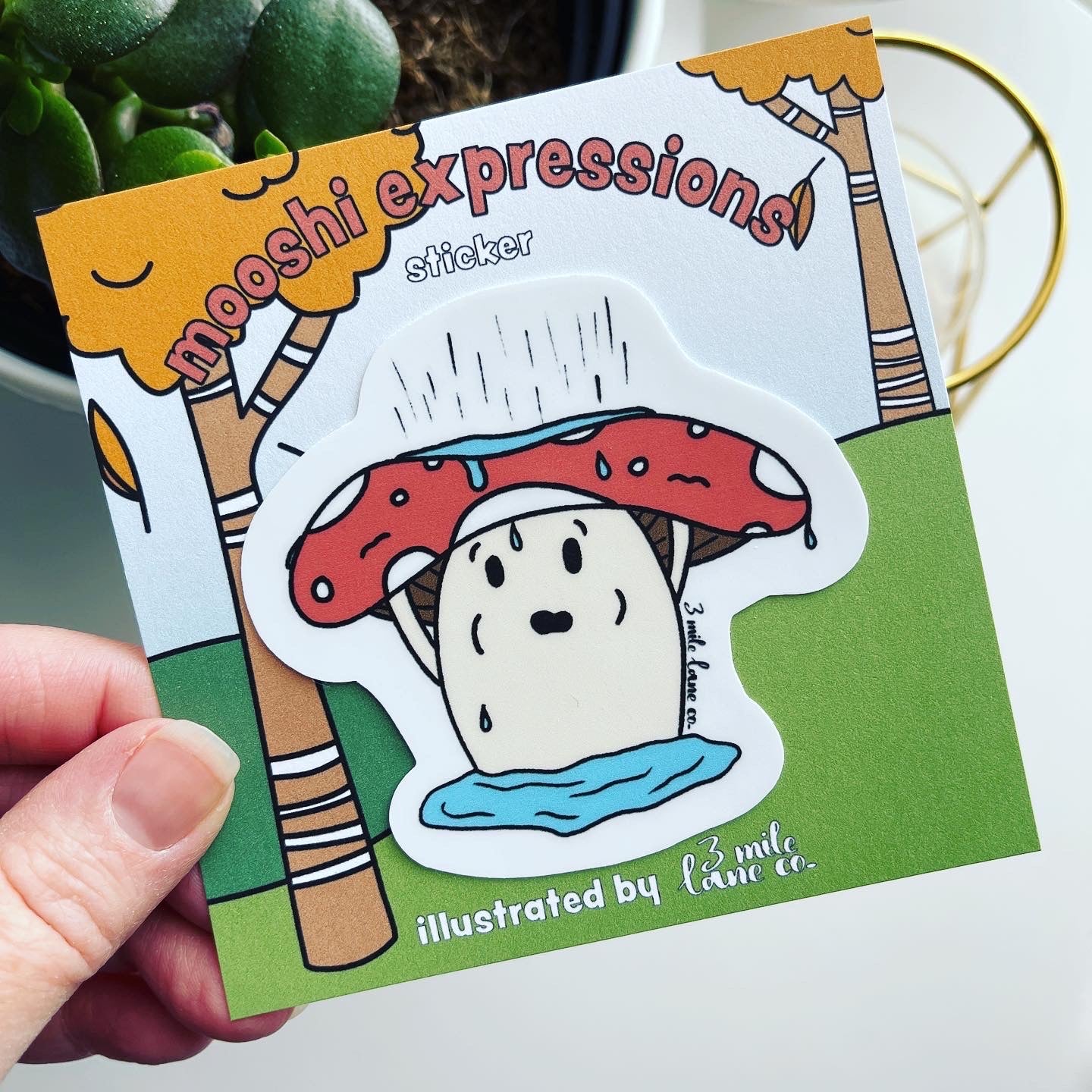 Mooshi Rain Handmade Sticker
