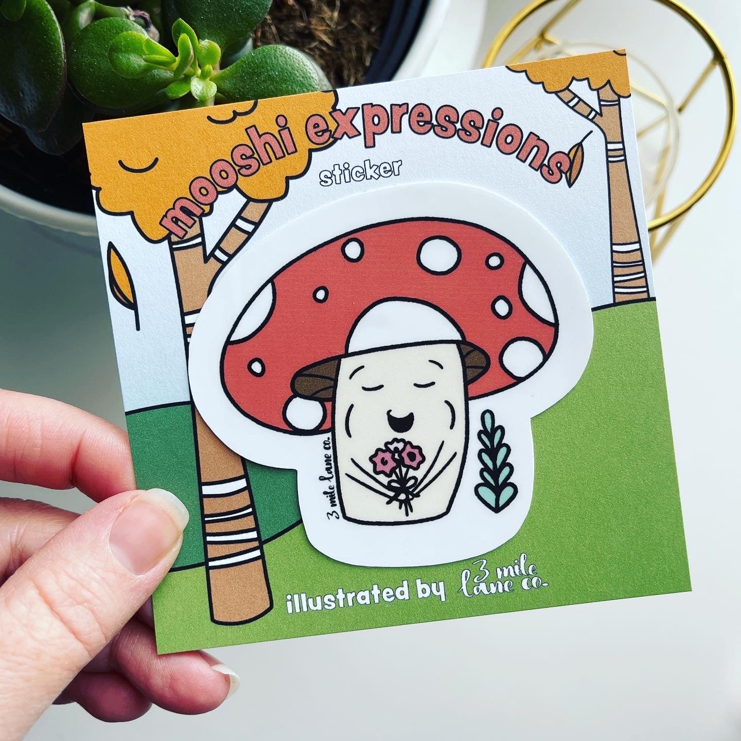 Mooshi Flowers Handmade Sticker