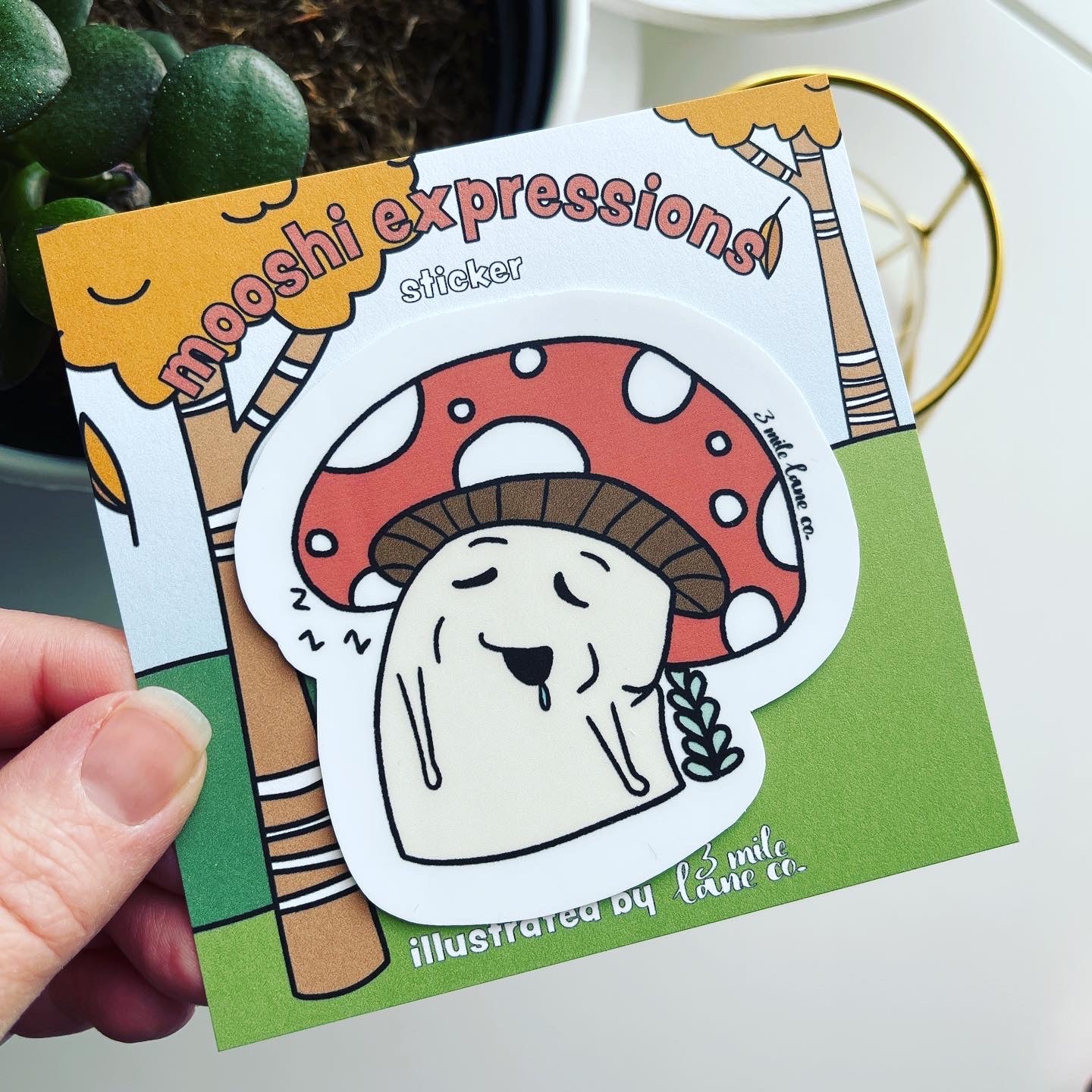 Mooshi Sleeps Handmade Sticker