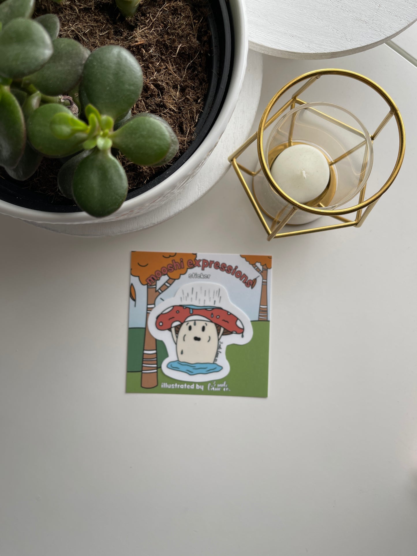 Mooshi Rain Handmade Sticker
