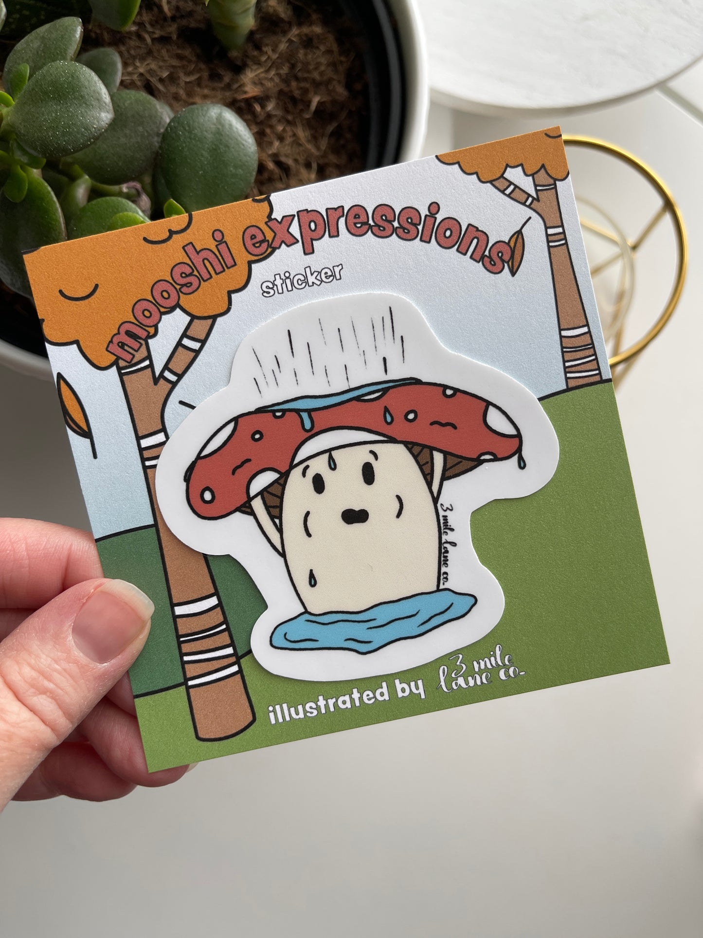 Mooshi Rain Handmade Sticker