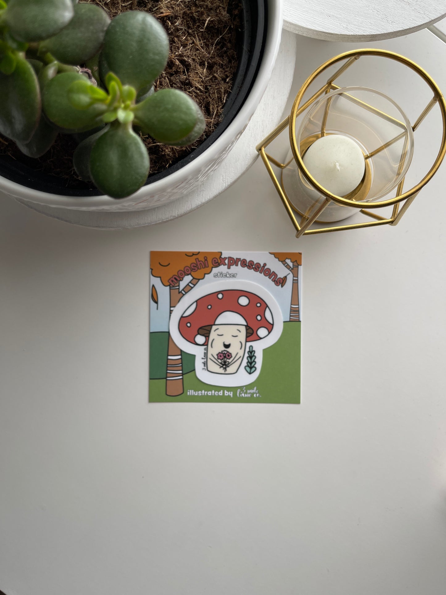 Mooshi Flowers Handmade Sticker