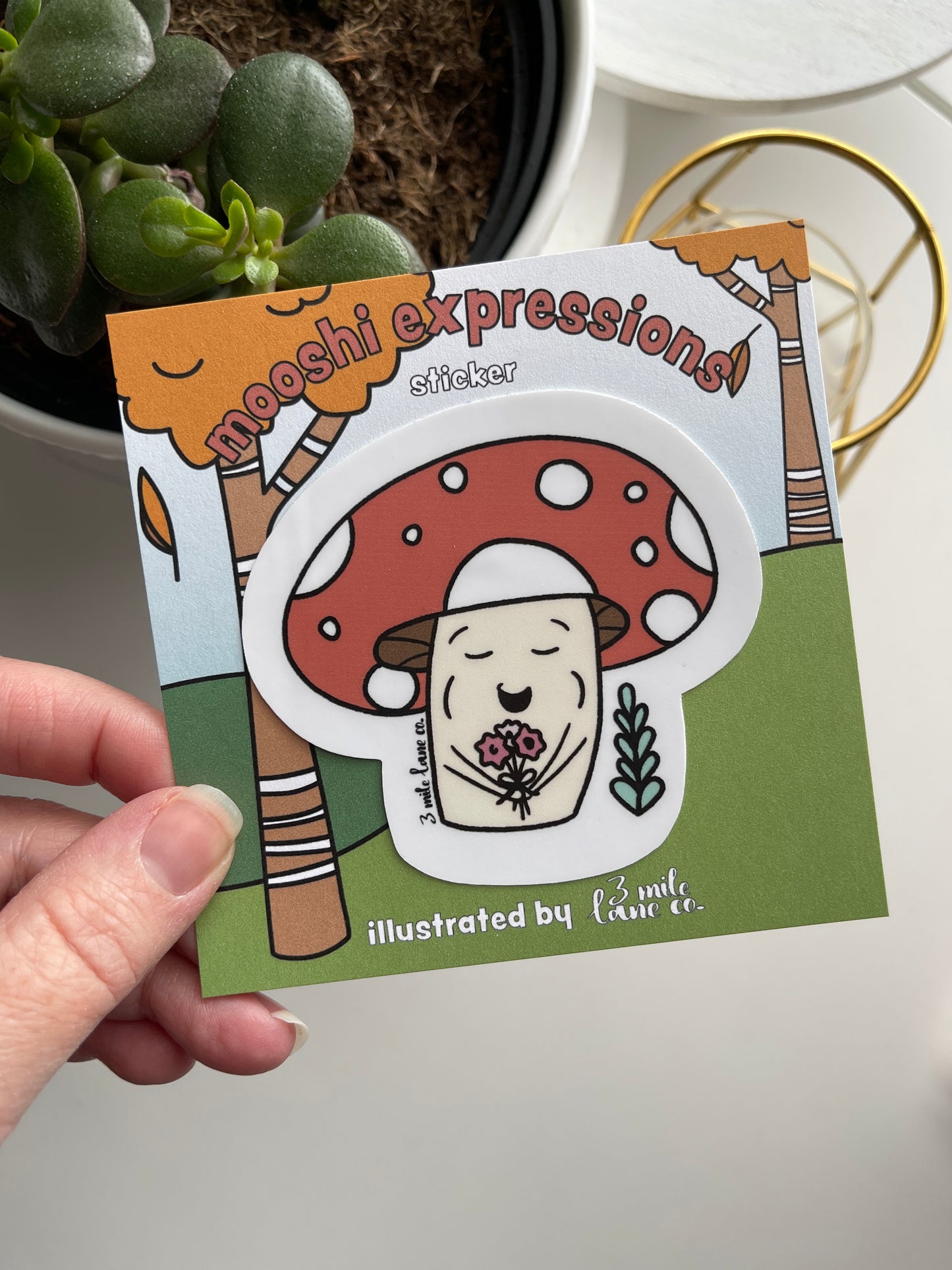 Mooshi Flowers Handmade Sticker