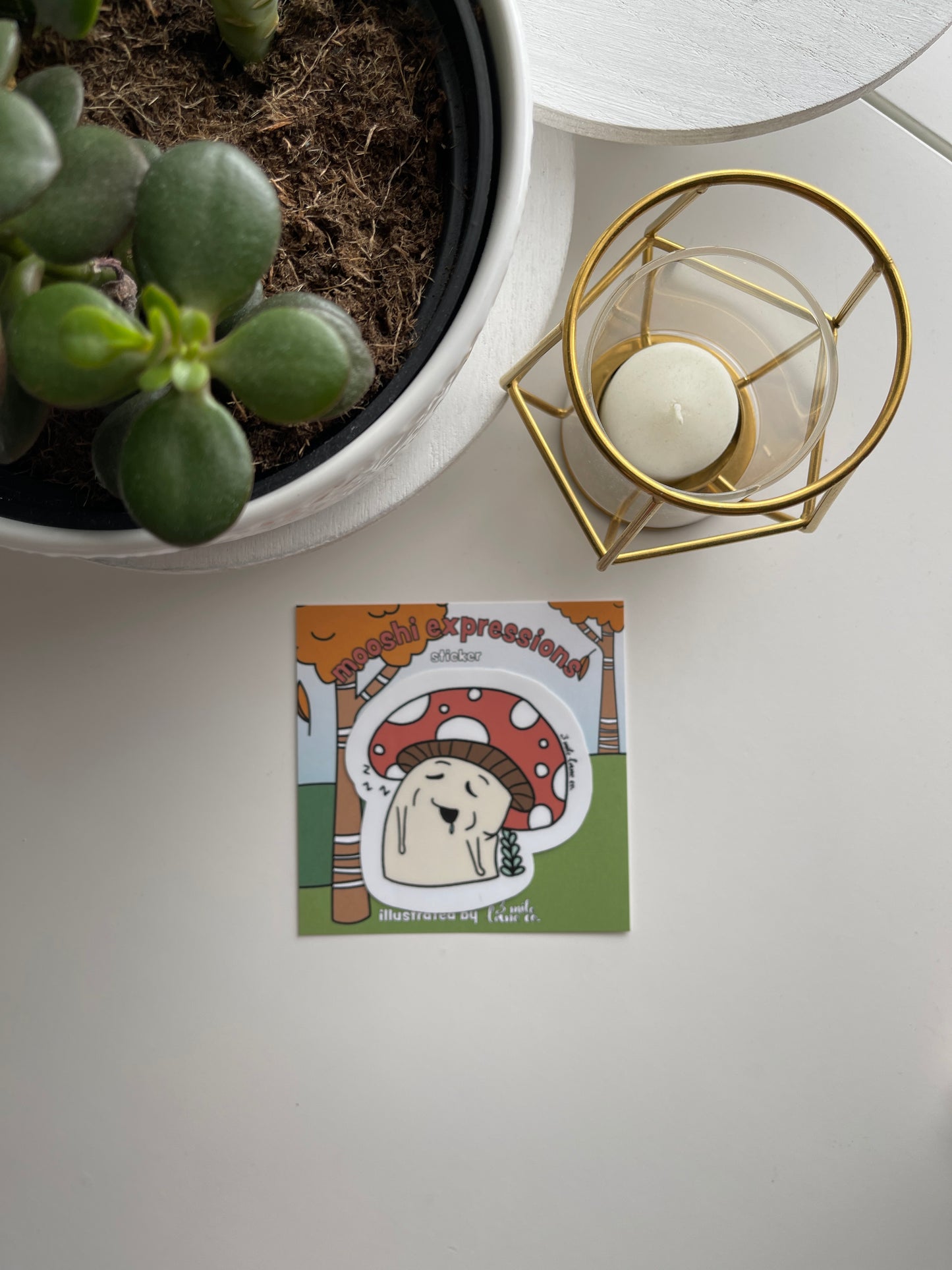 Mooshi Sleeps Handmade Sticker