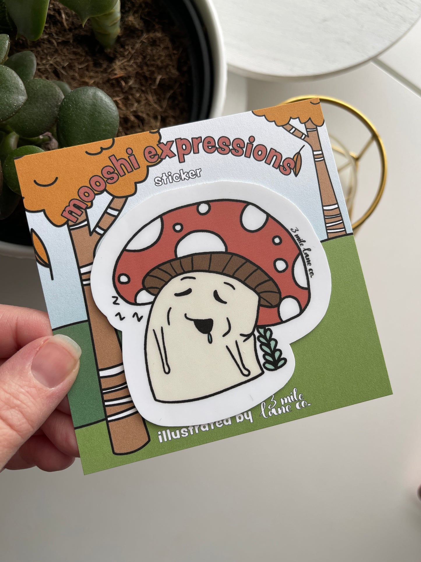 Mooshi Sleeps Handmade Sticker