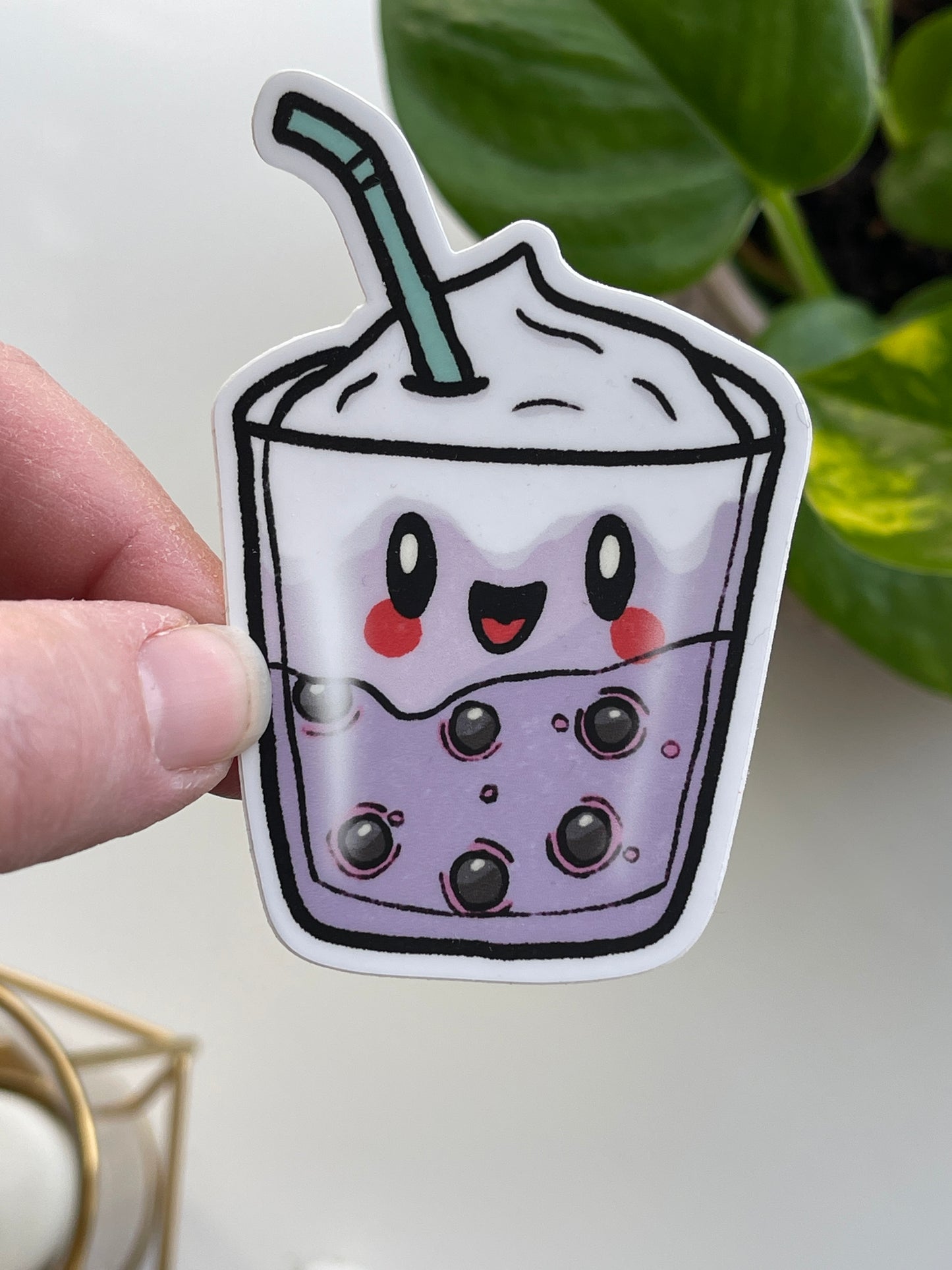Kawaii Boba Tea Waterproof Sticker