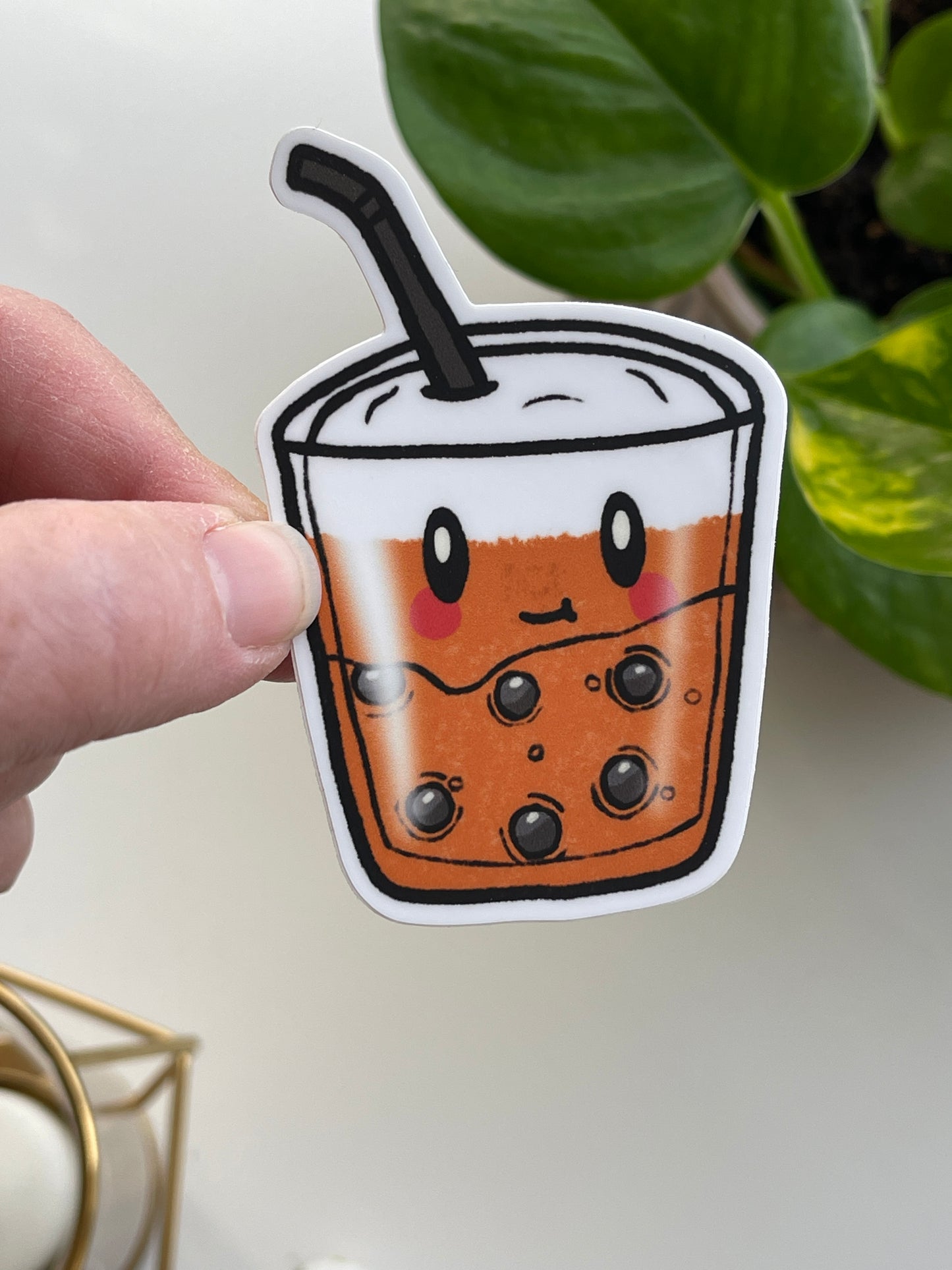 Kawaii Boba Tea Waterproof Sticker