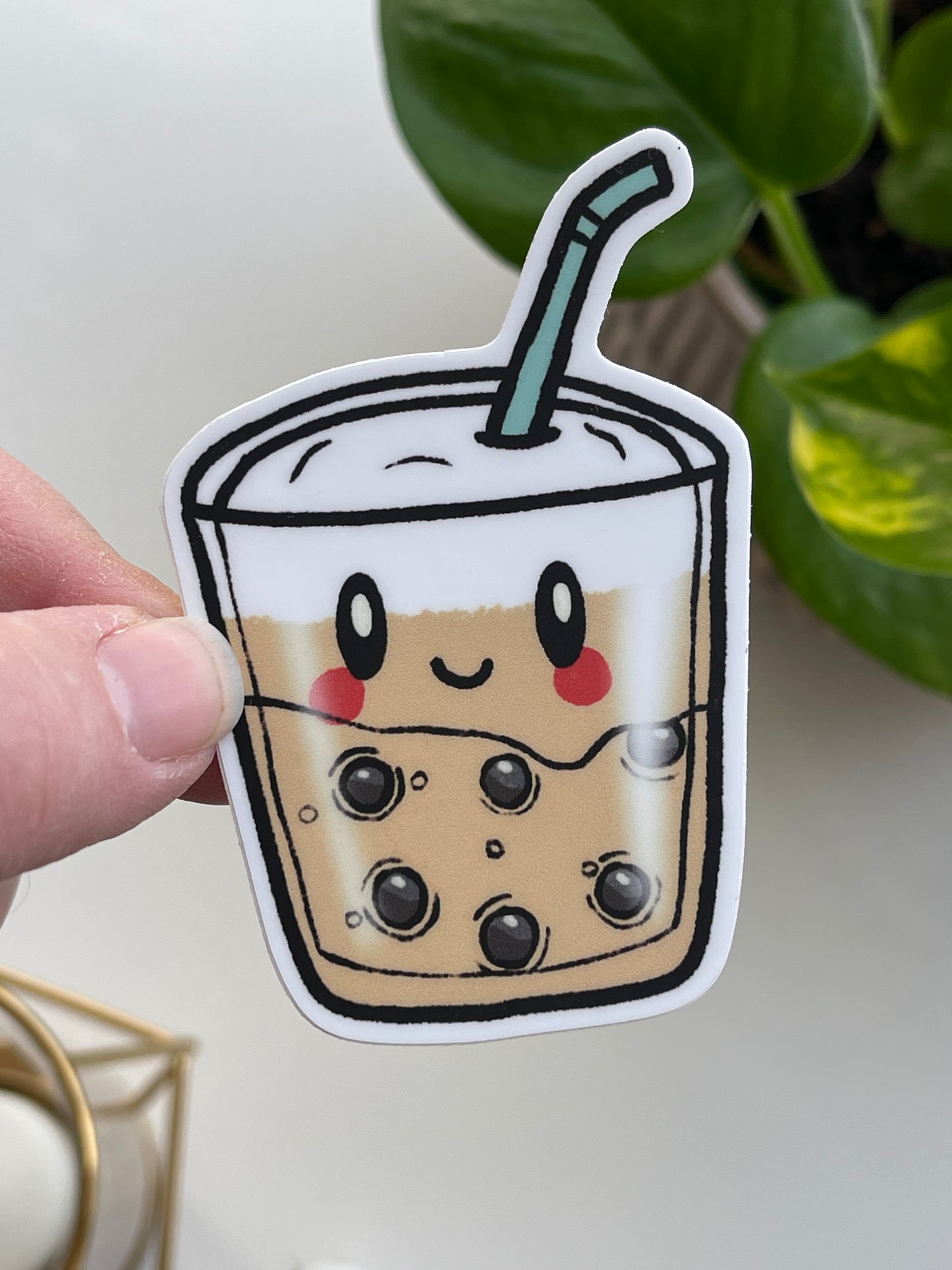 Kawaii Boba Tea Waterproof Sticker