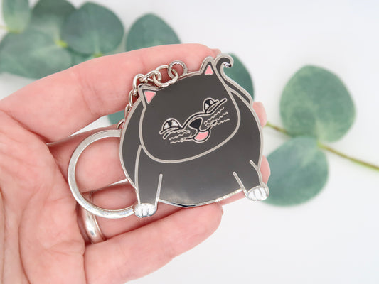 Chonky Kitty Enamel Keychain