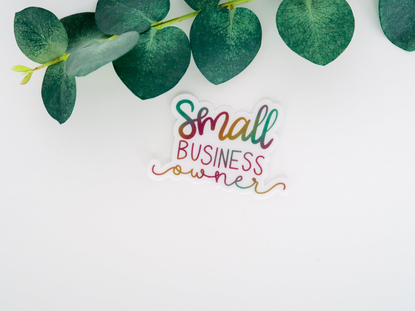 Clear Small Business Owner Waterproof Sticker