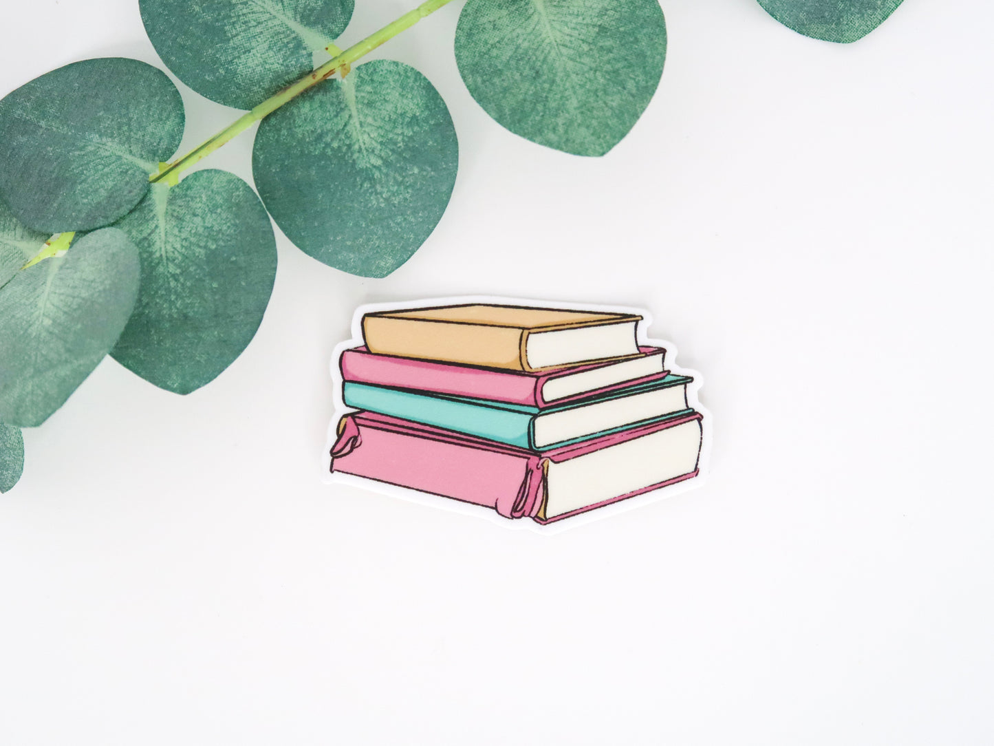 Book Stack Waterproof Sticker