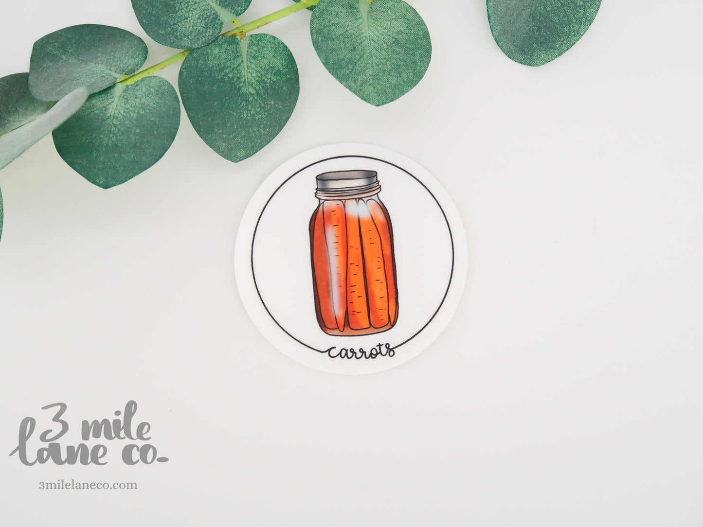 Jarred Carrots Waterproof Sticker