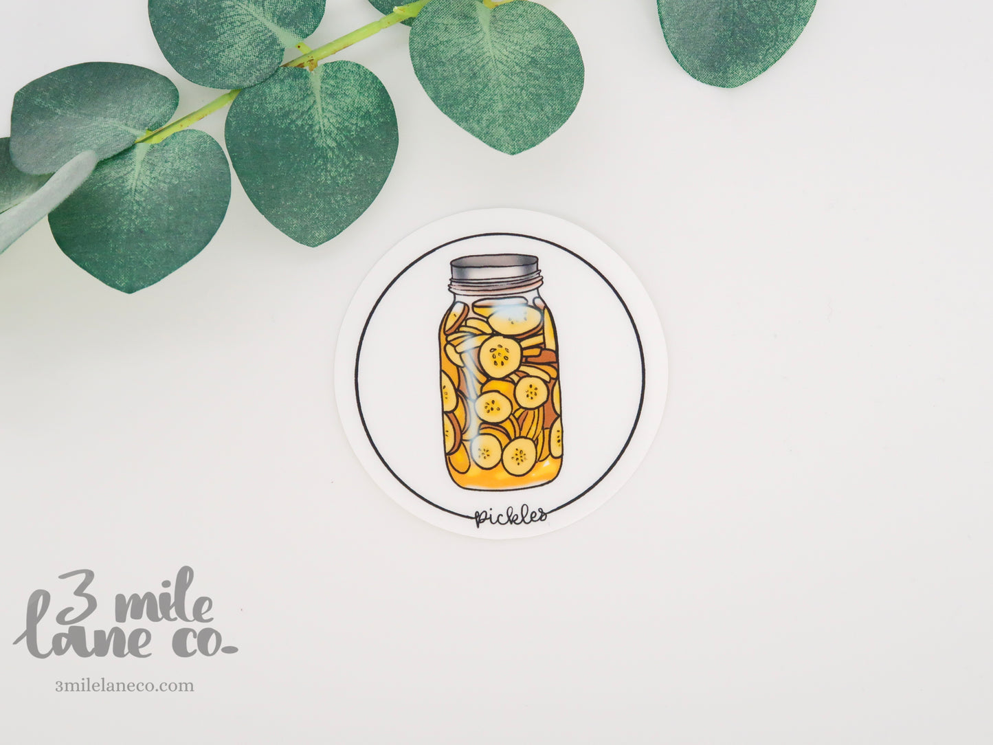 Jarred Pickles Waterproof Sticker