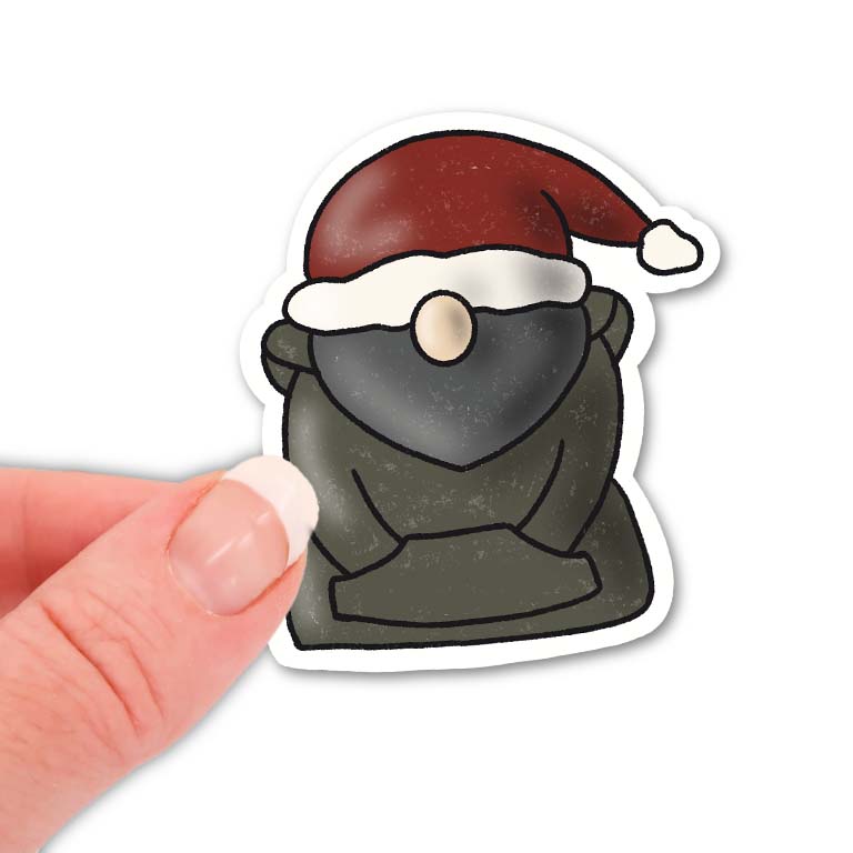 Gnome Hoodie Waterproof Sticker