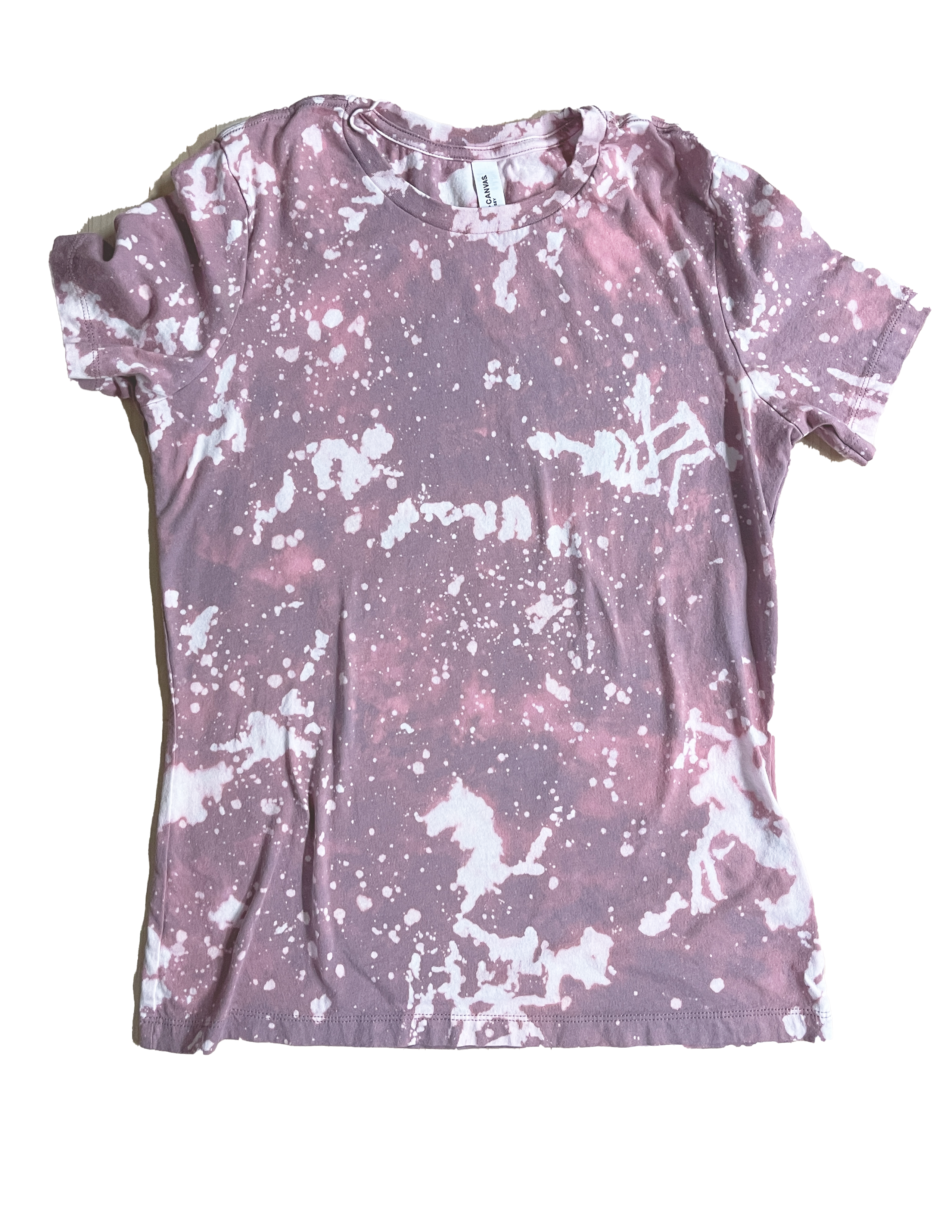 Purple shirt with reverse tie dye! Imagine your logo on this shirt