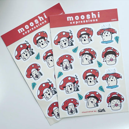 Mooshi Expressions Handmade Sticker Sheet