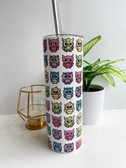 Kawaii Owls 20oz Skinny Tumbler