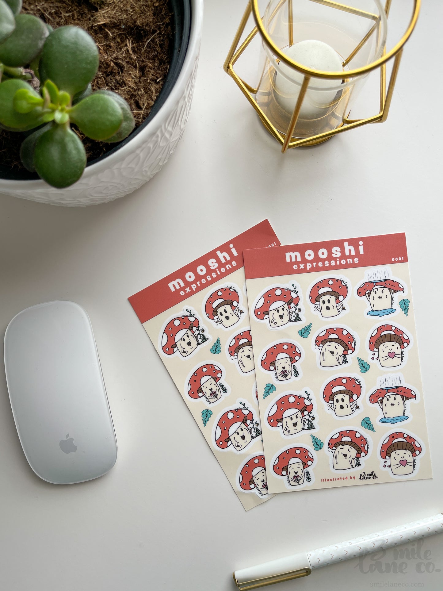 Mooshi Expressions Handmade Sticker Sheet