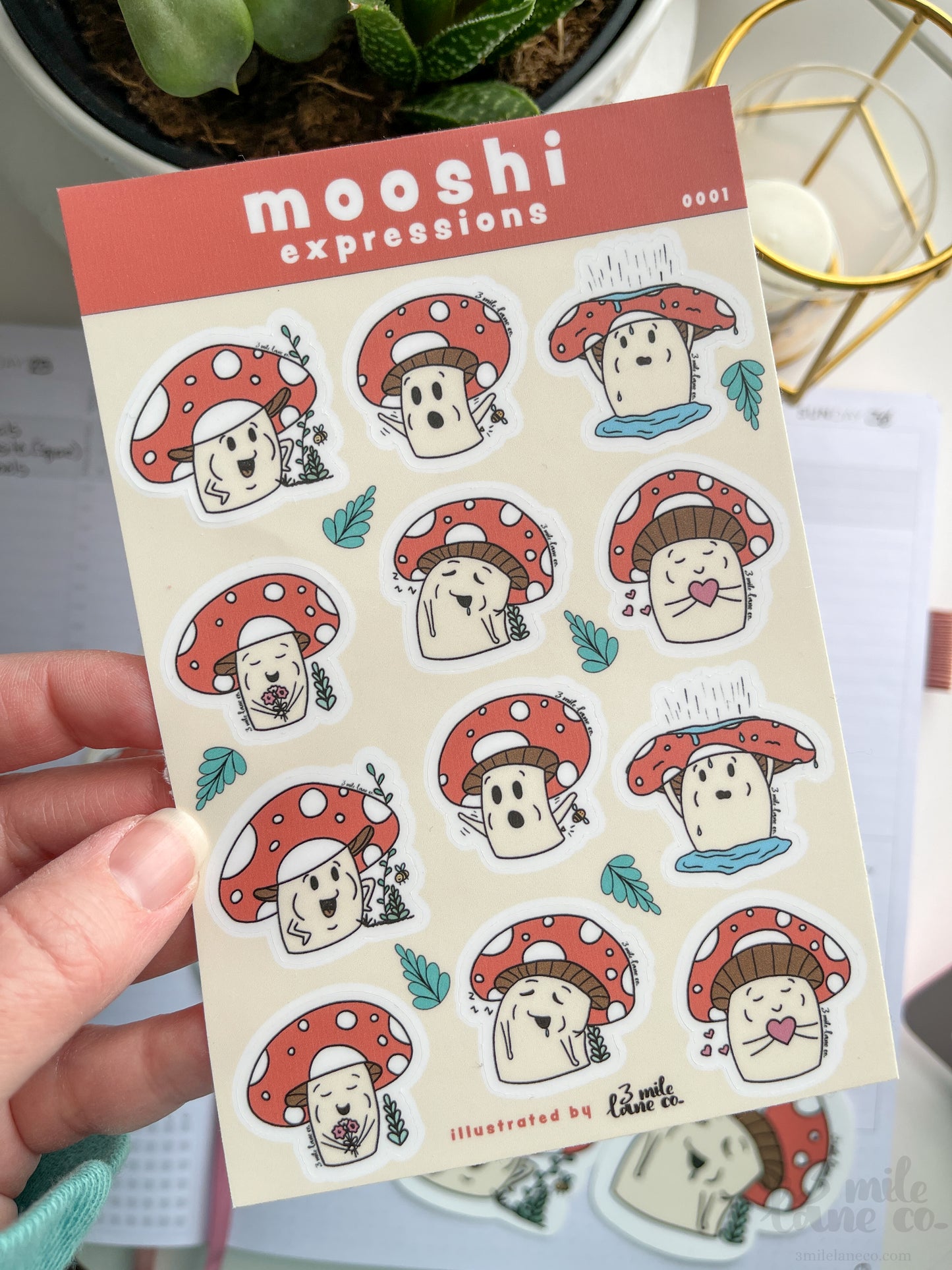 Mooshi Expressions Handmade Sticker Sheet