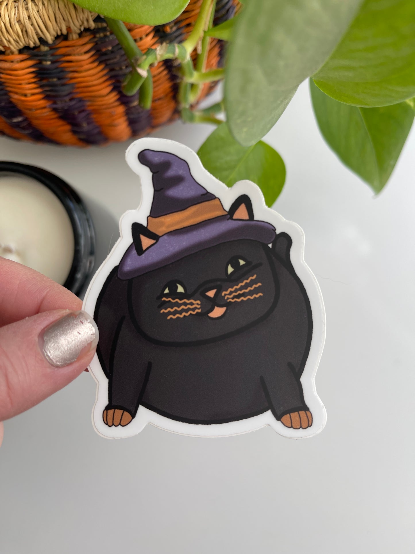 Chonky Boo Kitty Waterproof Sticker