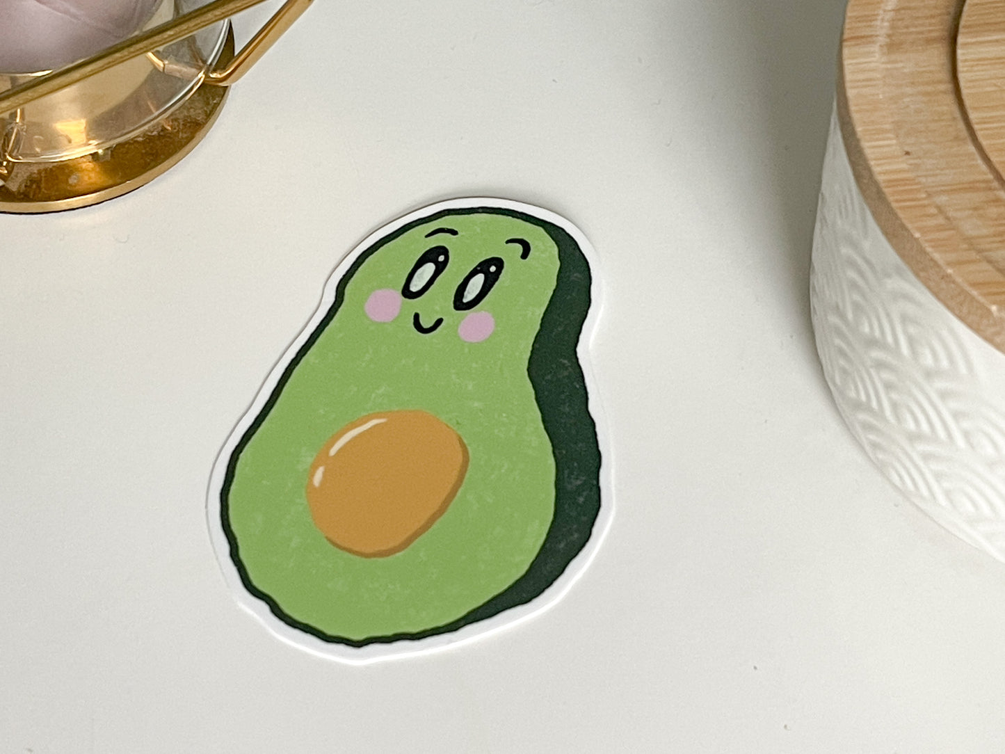 Avy the Avocado Waterproof Sticker