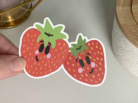 Seth and Susy the Strawberries Waterproof Sticker