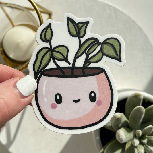 Pinky Plant Pals Waterproof Sticker