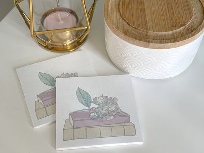 Pack of TWO Hydrangea Book Sticky Note Pads