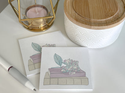 Pack of TWO Hydrangea Book Sticky Note Pads