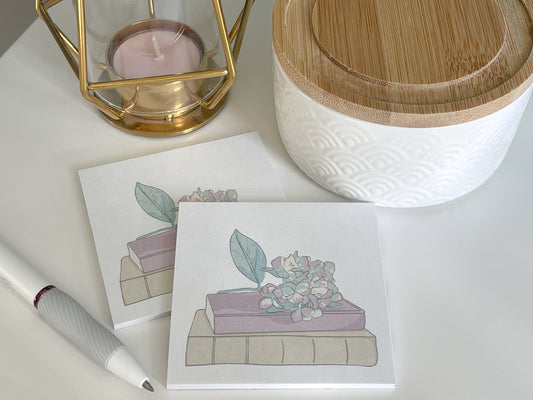 Pack of TWO Hydrangea Book Sticky Note Pads