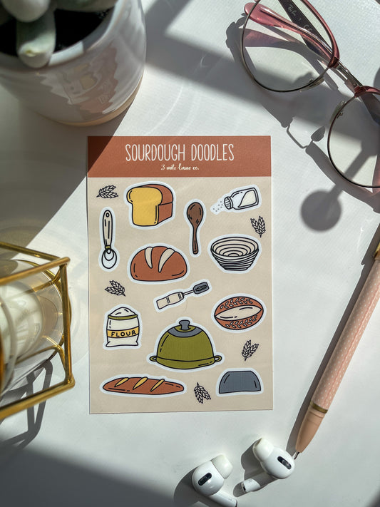 Sourdough Essentials Handmade Sticker Sheet