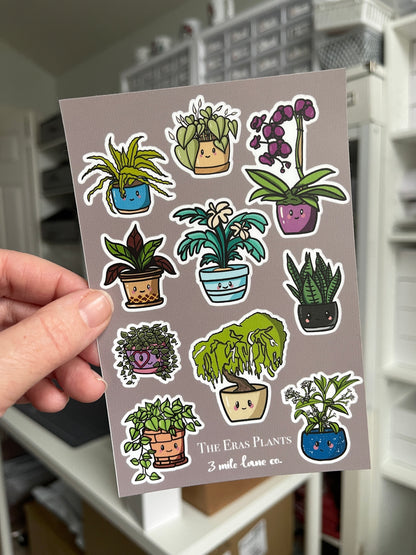 The Eras Plant Pals Handmade Sticker Sheet
