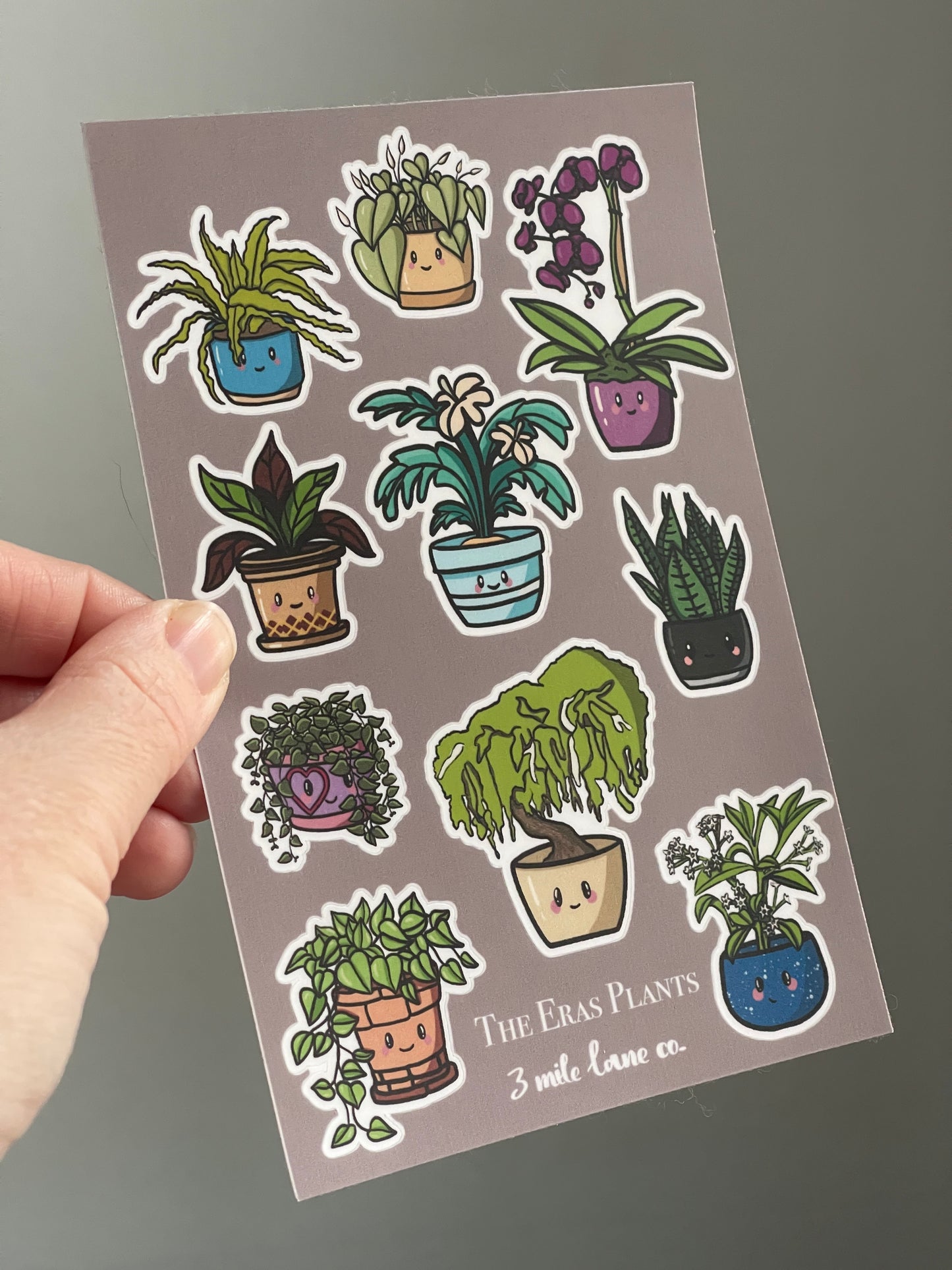The Eras Plant Pals Handmade Sticker Sheet