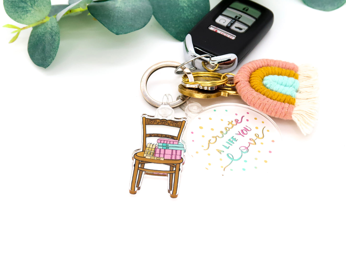 Book Chair Keychain