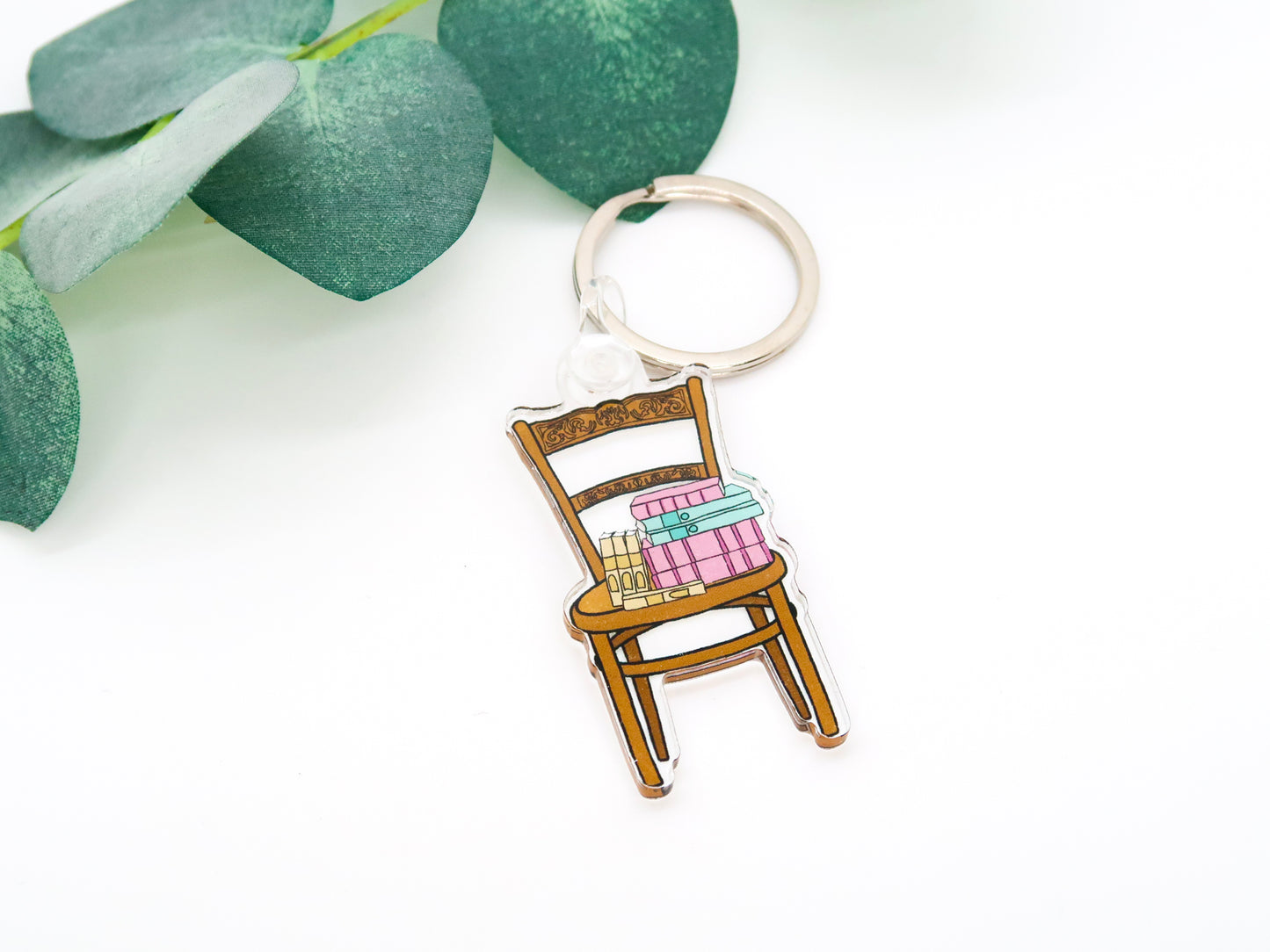 Book Chair Keychain