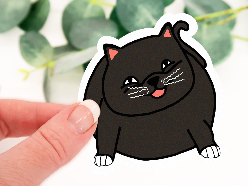 Chonky Kitty Waterproof Sticker