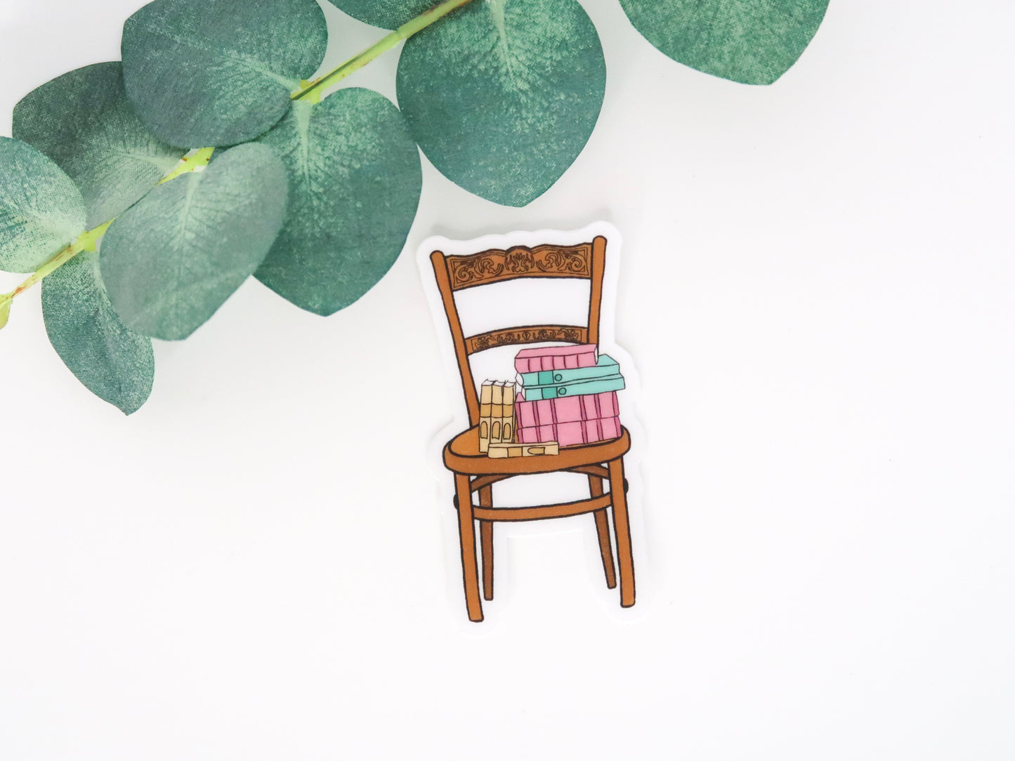 Book Chair CLEAR Waterproof Sticker