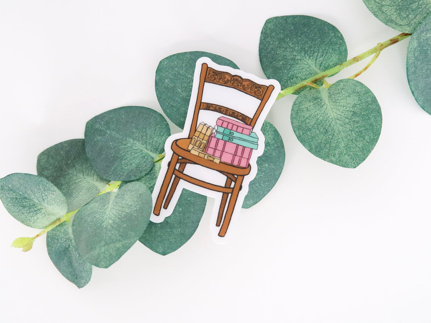 Book Chair CLEAR Waterproof Sticker