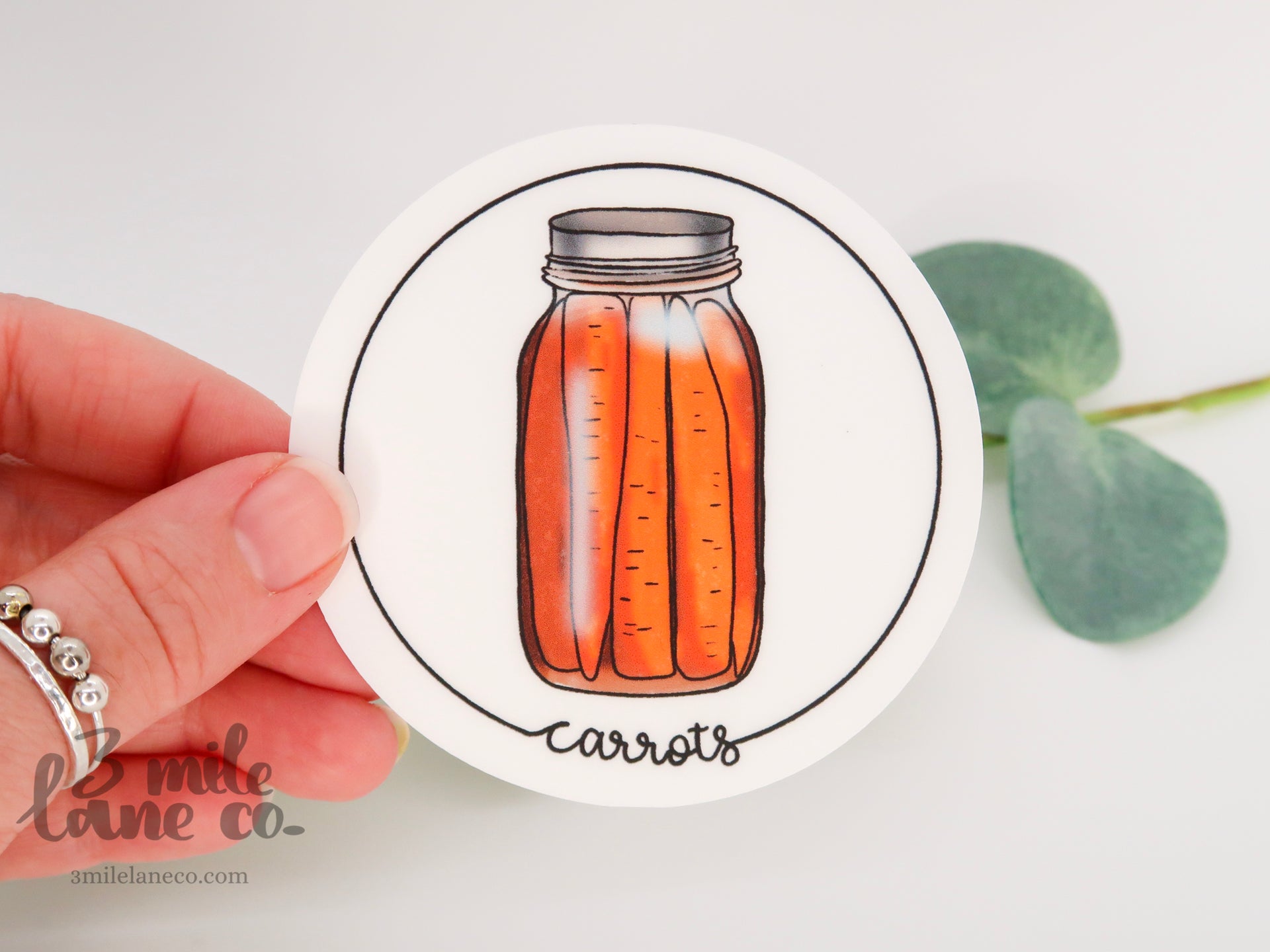 Jarred Carrots Waterproof Sticker