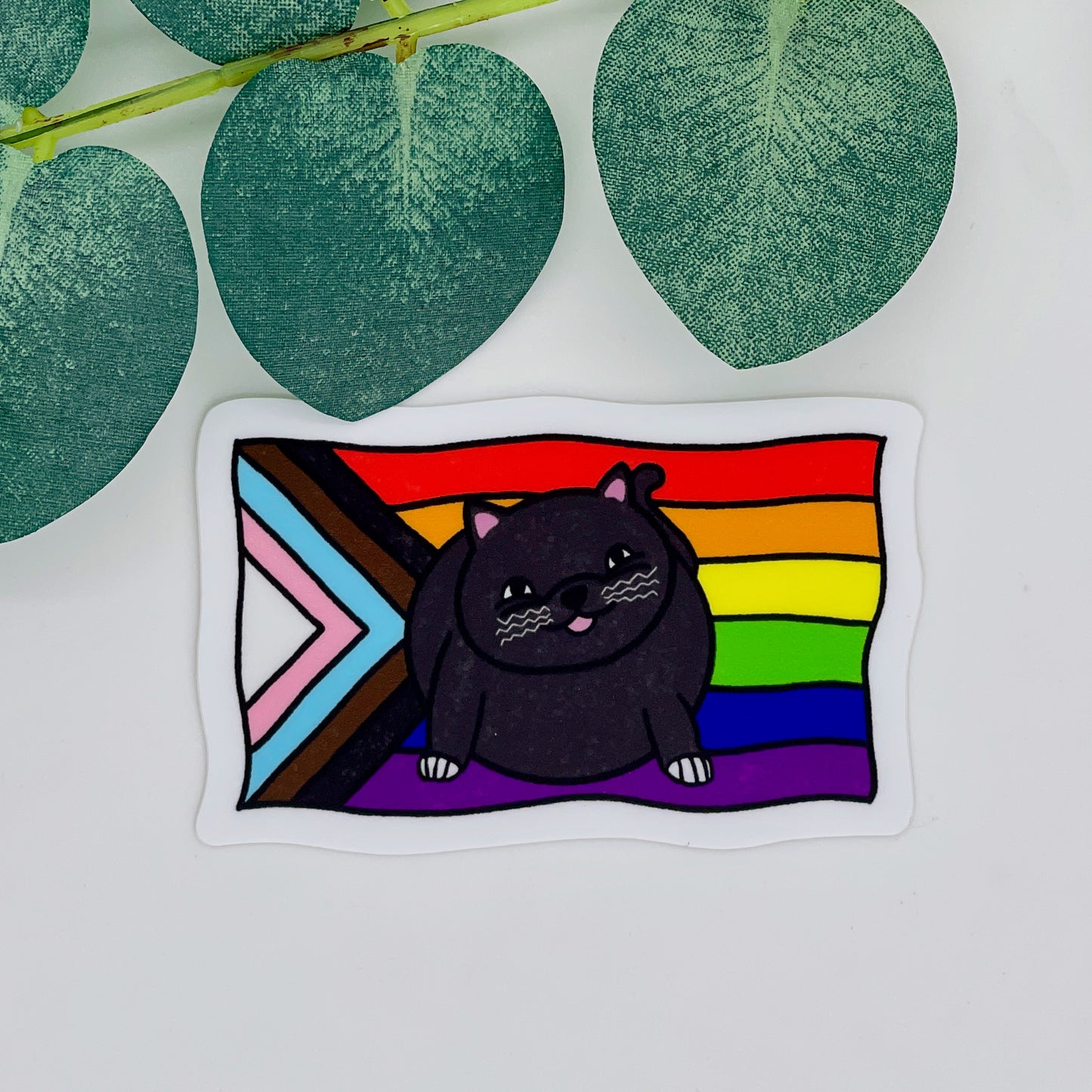 Chonky Pride Kitty Waterproof Sticker