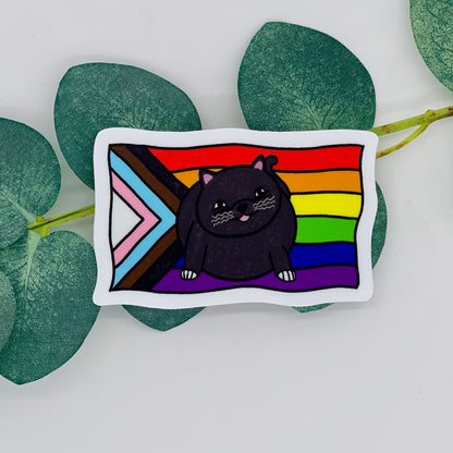 Chonky Pride Kitty Waterproof Sticker