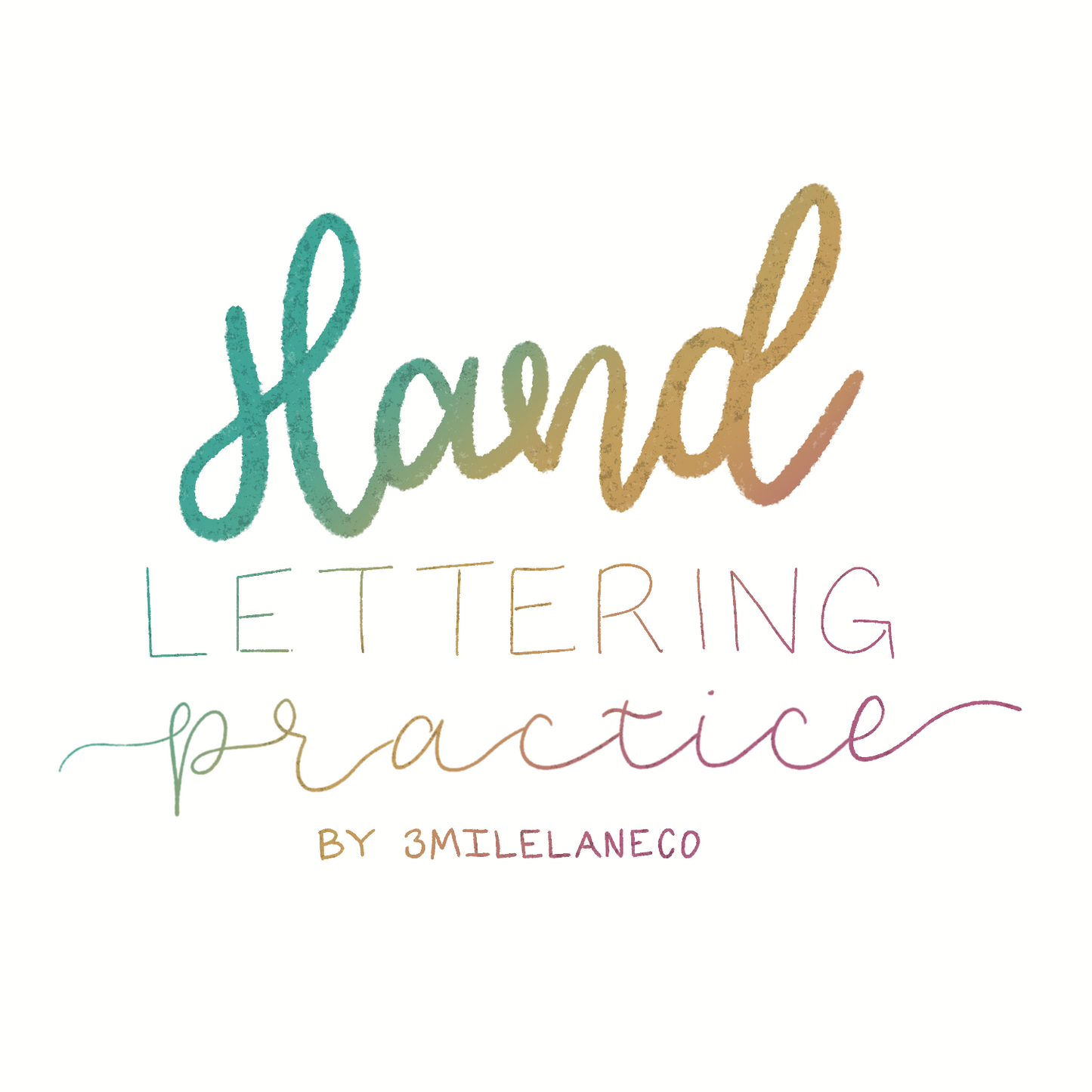 Hand Lettering Practice Workbook Procreate Digital Download