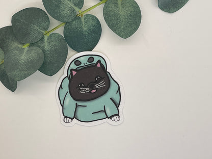 Chonky Alien Kitty Waterproof Sticker